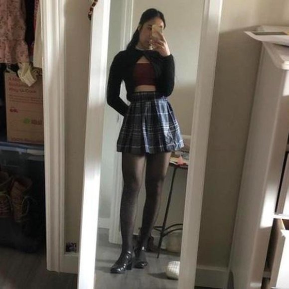 Plaid pleated mini skirt - Picture 4 of 4